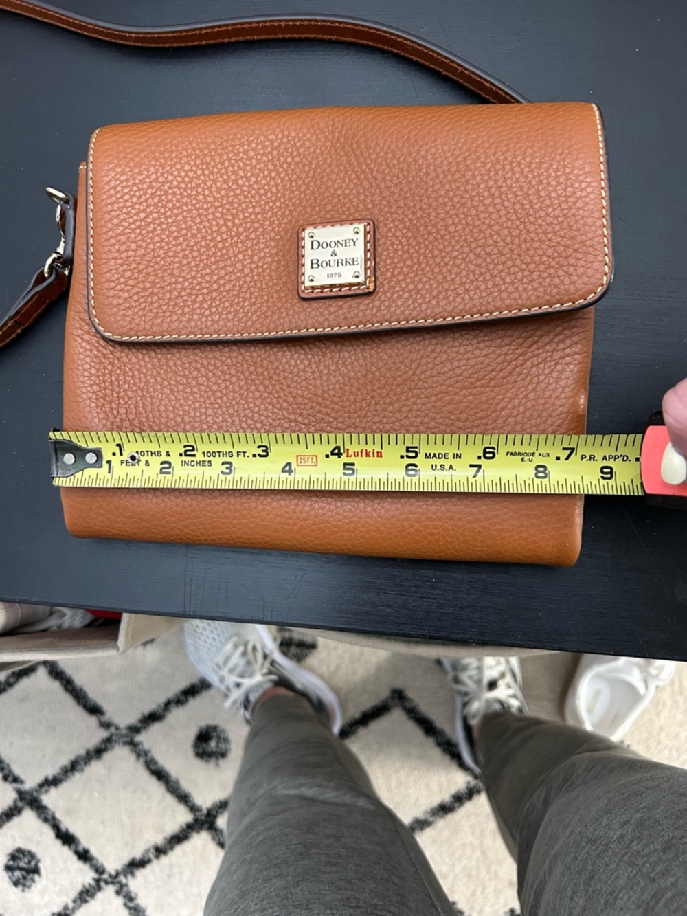 Dooney & Bourke Chestnut Pebble Leather Crossbody - Picture 8 of 9